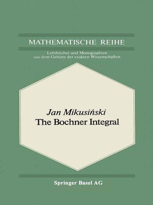 cover image of The Bochner Integral